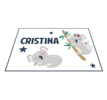 Koala Family Fun custom floor mat - TenStickers