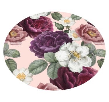 Pink red flower blurry flower rug - TenStickers