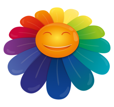 Smiley Flower Print kids rug - TenStickers