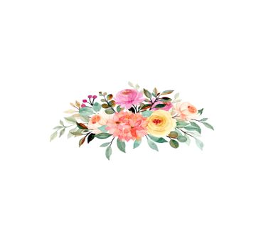 Drawn flowers with paint flower rug - TenStickers