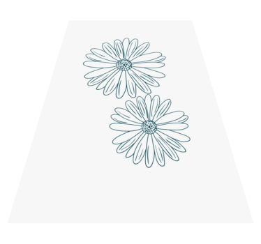 Floral rug with a gentle floral touch - TenStickers