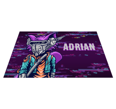 Videogame cat mask bedroom carpet - TenStickers