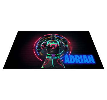 Neon Character Display custom floor mat - TenStickers