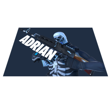 Custom game skeleton teenage bedroom rug - TenStickers