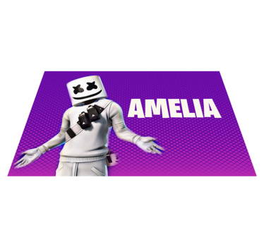 DJ figure with name teenage bedroom rug - TenStickers
