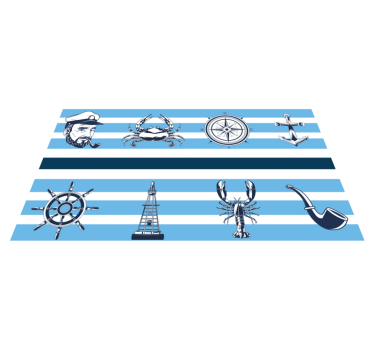 Coastal Nautical Themes bathroom mat - TenStickers