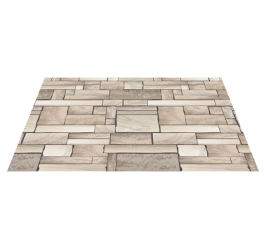 Beautiful tiles stone effect vinyl rug - TenStickers