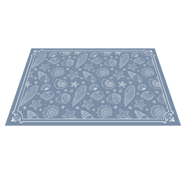 Ocean inspired shells bathroom mat - TenStickers