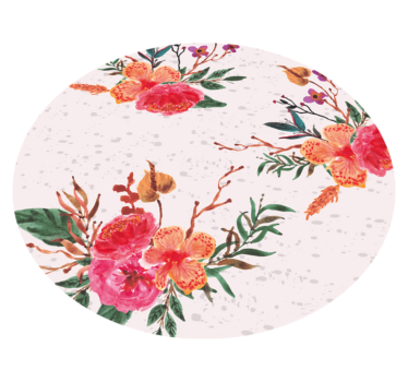 Peonies and orchids floral rug - TenStickers