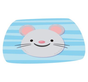 Cute Mouse Face kids carpet - TenStickers