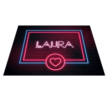 Neon Sign Love custom floor mat - TenStickers
