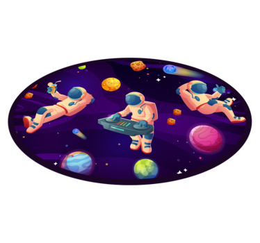 Astronaut party design star rug - TenStickers