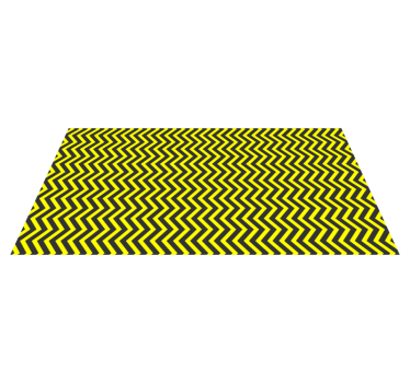 Black and yellow zigzag design bedroom carpet - TenStickers