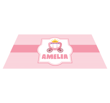 Custom princess carriage kids rug - TenStickers