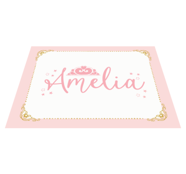 Custom crowned design kids rug - TenStickers