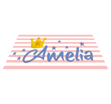 Custom crown and stars kids rug - TenStickers