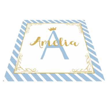 Name Initial Style custom floor mat - TenStickers