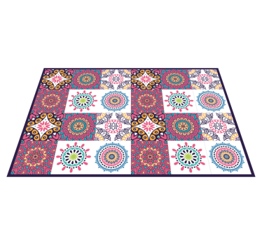 Modern colorful mandala kitchen flooring - TenStickers