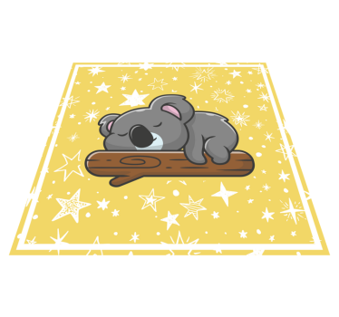 Sleeping koala on tree branch animal mat - TenStickers