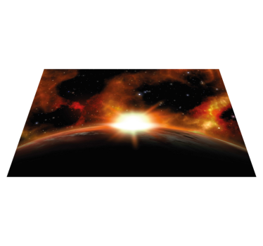 Celestial sunrise glow star rug - TenStickers