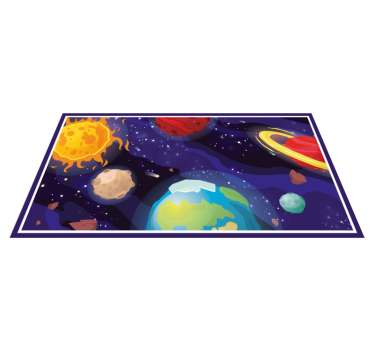 Cosmic Exploration Scene star rug - TenStickers