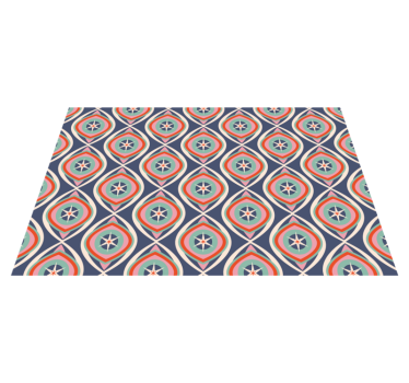 Tile effect 70 pattern retro rug - TenStickers
