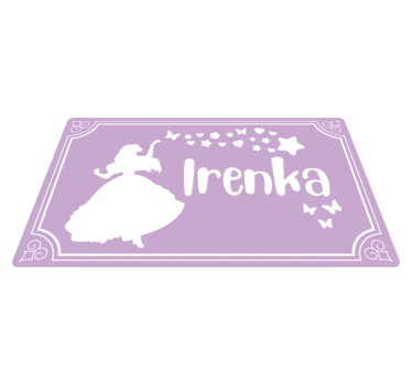 Magic princess with name kids rug - TenStickers