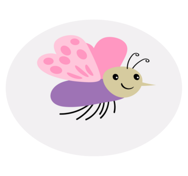 Cute Butterfly Character kids carpet - TenStickers