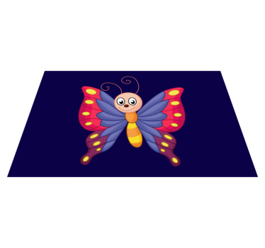 Happy butterfly flying kids carpet - TenStickers
