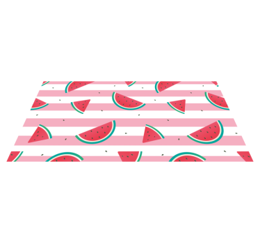 Watermelon Slice Illustration kitchen mat - TenStickers