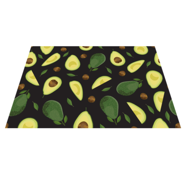 Avocado Motif kitchen mat - TenStickers