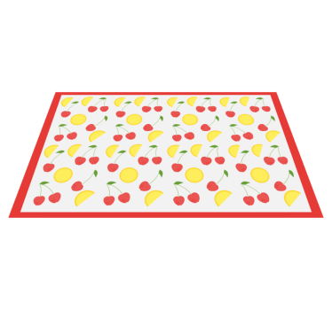 Cherry and Lemon Motif kitchen mat - TenStickers