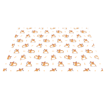 Cute Corgi characters  kids carpet - TenStickers
