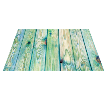 Washed blue and green planks wood effect vinyl flooring - TenStickers