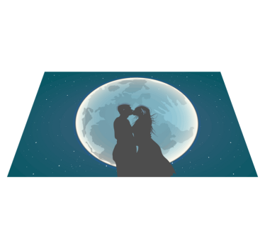 Moonlit Kiss bedroom carpet - TenStickers