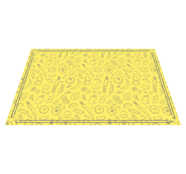Whimsical Fruit Pattern kitchen mat - TenStickers
