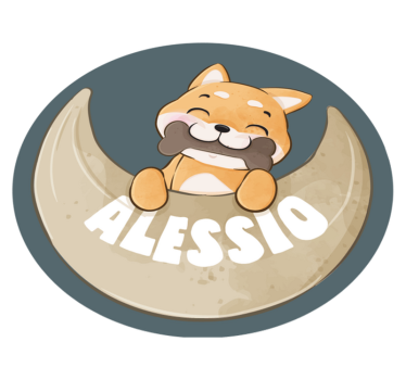 Puppy with bone and name kids rug - TenStickers