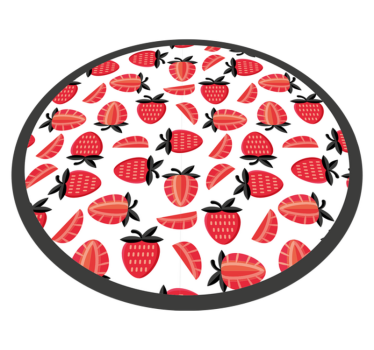 Strawberry Illustration kitchen mat - TenStickers