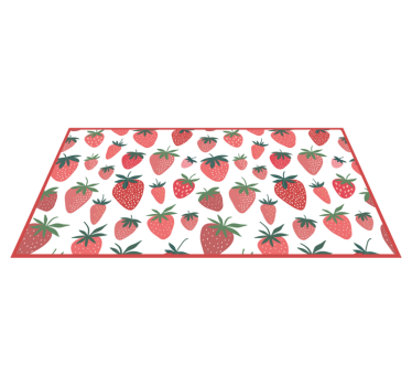 Juicy Strawberries Delight kitchen mat - TenStickers