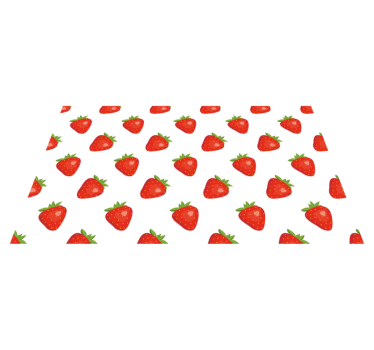 Strawberry pattern on bright background kitchen flooring - TenStickers