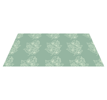Green minimalist nice flower kitchen flooring - TenStickers