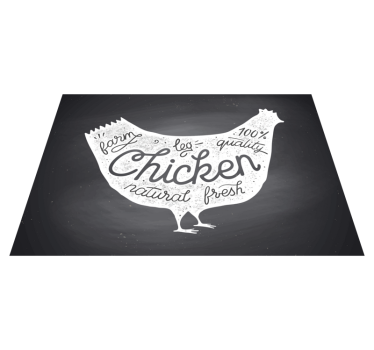 Farm fresh chicken kitchen mat - TenStickers