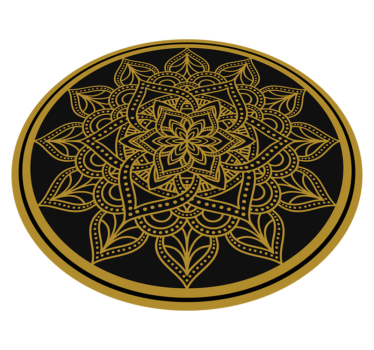 Golden Sun form mandala mat - TenStickers