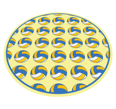 Volleyball Motif game rug - TenStickers