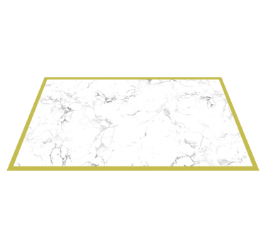Stylish outlined effect marble rug - TenStickers