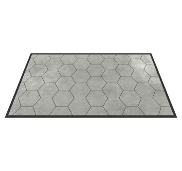 Hexagonal grey motif bathroom mat - TenStickers