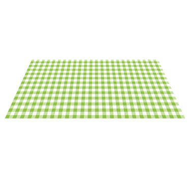Green checked plaid design kitchen flooring - TenStickers