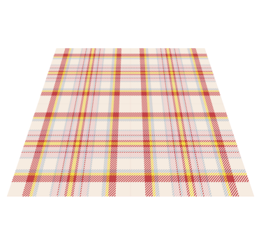 Scottish tartan patterned square rug - TenStickers