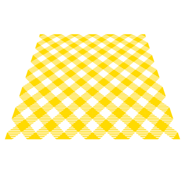 White and yellow plaid pattern square rug - TenStickers