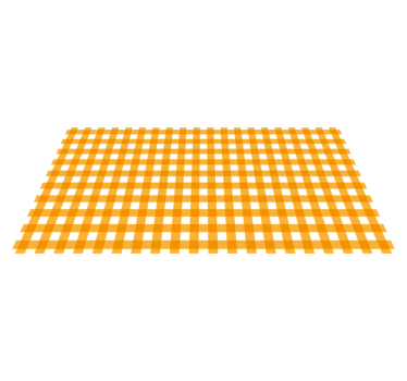 Orange and white patterned rectangular jute rug - TenStickers